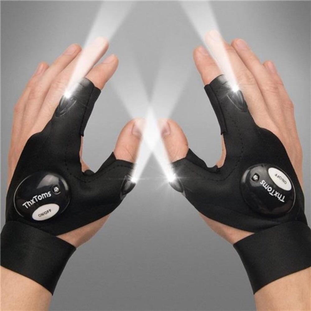 LED Flashlight Gloves Gifts for Men, Unique Cool Gadgets Tools for Repairing